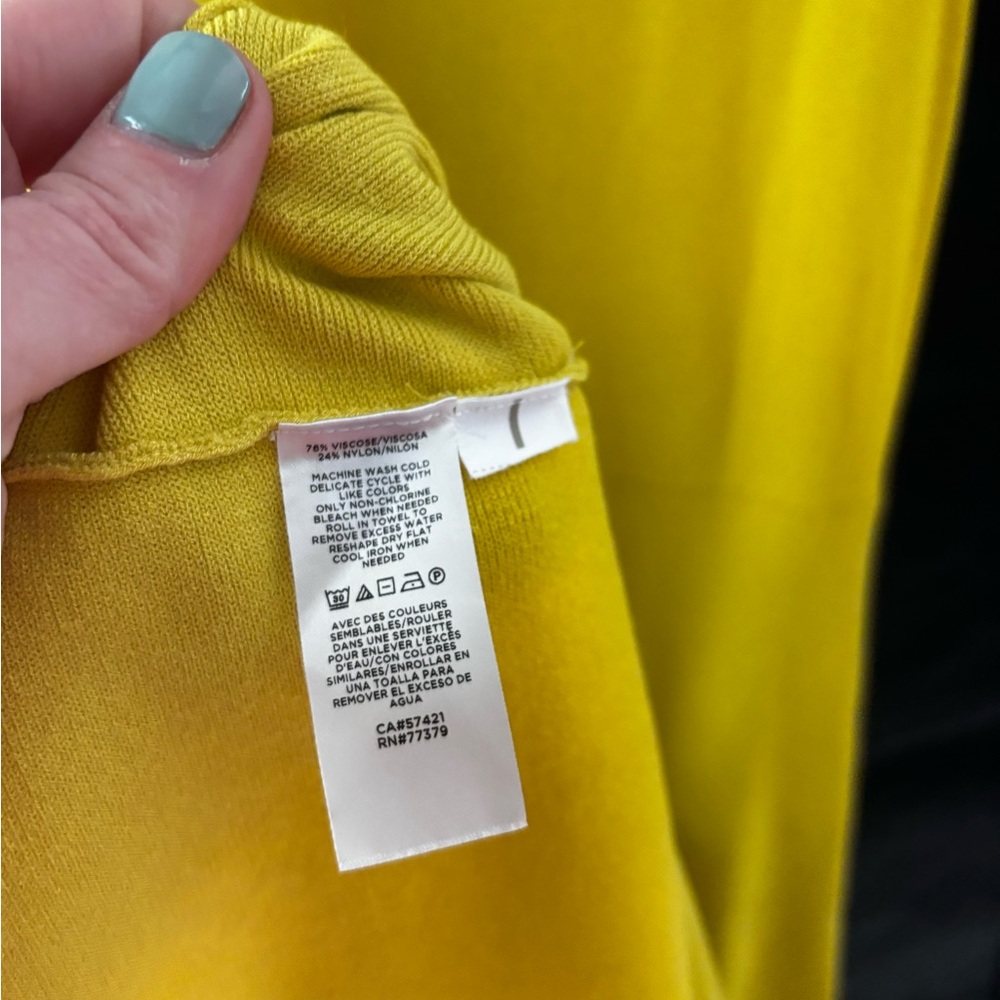 Ann Taylor Yellow Ruffle Sleeveless A-Line Dress - Picture 4 of 9